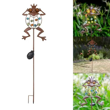 Frog shaped - solar garden lamp - waterproof