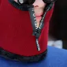 Winter knitted hat with zipper - balaclava cap