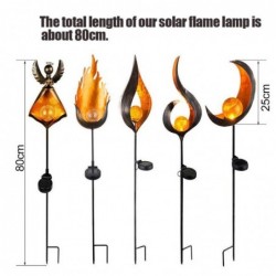Flame effect garden light - metal lamp - LED - solar - waterproofSolar lighting