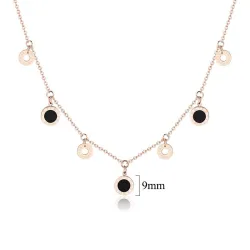 Gold necklace - round charms with Roman numbersNecklaces