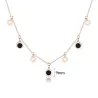 Gold necklace - round charms with Roman numbersNecklaces