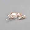 Shell with pearl flower brooche - delightful cyrstal sparkling in the sun