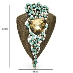 Little gem crystal geometric brooche - for everyday use