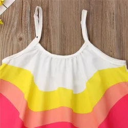 Toddler baby summer clothes rainbow sundress nice and cool on a summers day