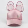 Bunny ears - girls baseball cap - with pearl decoration
