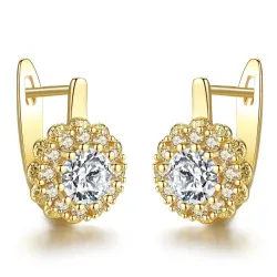 Flower shaped - stud earrings