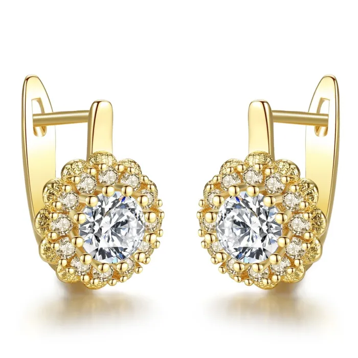 Flower shaped - stud earrings