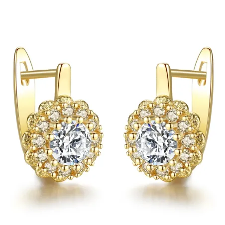 Flower shaped - stud earrings