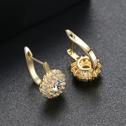 Flower shaped - stud earrings