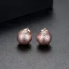 Rose gold metal ball - stud earrings