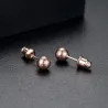 Rose gold metal ball - stud earrings
