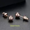 Rose gold metal ball - stud earrings