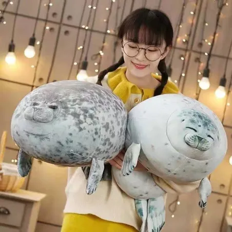Peluche phoque - coussin peluche