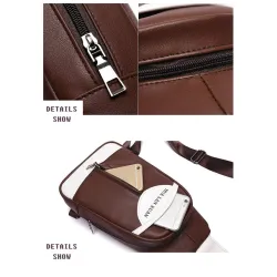 Fashionable fanny pack - chest bag - PU leather