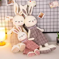 Cuddly stuffed rabbit doll  - ideal as a sleeping gift for children