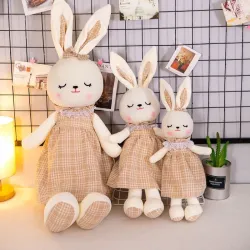 Cuddly stuffed rabbit doll  - ideal as a sleeping gift for children