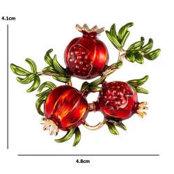 Pomegranate - crystal brooch
