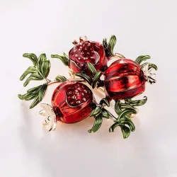 Pomegranate - crystal brooch