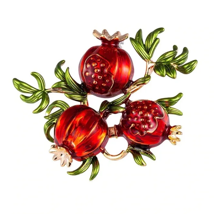 Pomegranate - crystal brooch
