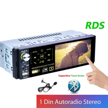 Car radio - 1 Din - RDS - microphone - USB - MP3 - MP5 - TF - ISO - in-dash multimedia playerRadio