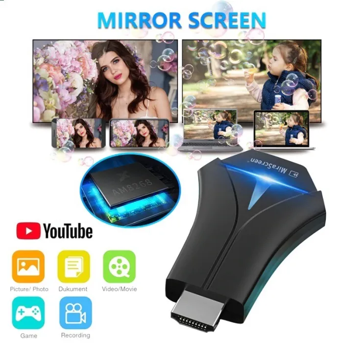 K12 - Clé TV - Adaptateur - Récepteur Wifi - Dongle HD - AirPlay MiraCast