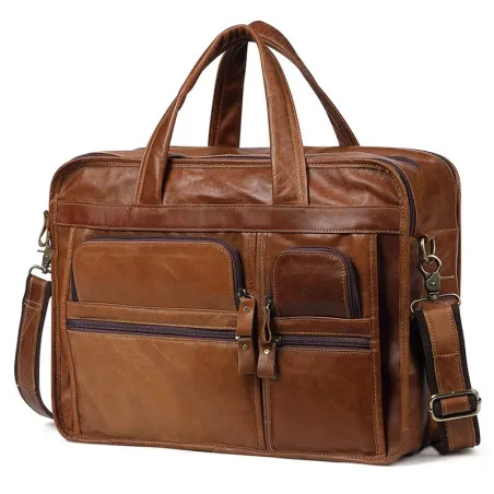 Sac bandoulière / bandoulière en cuir véritable - grande capacité