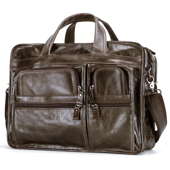 Sac bandoulière / bandoulière en cuir véritable - grande capacité