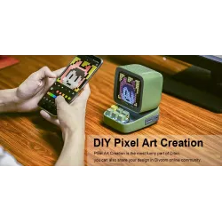 Retro portable speaker - pixel art - with LED display board