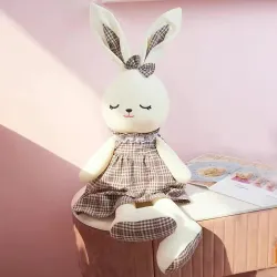 Cuddly stuffed rabbit doll  - ideal as a sleeping gift for children