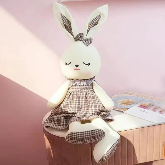 Cuddly stuffed rabbit doll  - ideal as a sleeping gift for children