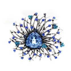Elegant cyrstal wedding coat pin