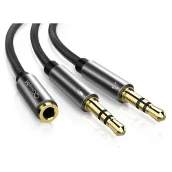 Headphone splitter - 3.5mm jack - female to male - for PC