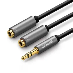 Headphone splitter- 3.5mm jack - male to 2 female - for PC