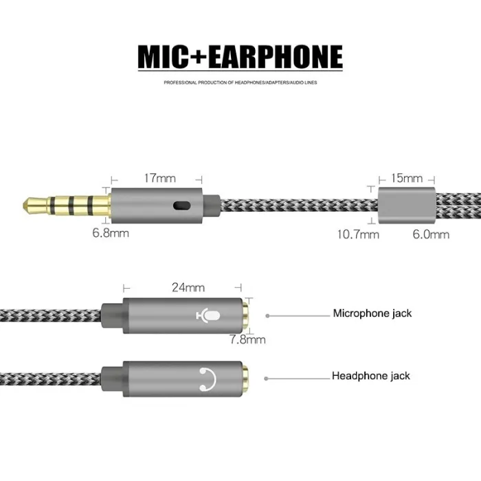 Audio splitter - AUX cable - 1 male to 2 female - 3.5mm jackCables