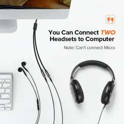 Headphone splitter - AUX cable - 3.5mm jack - 1 male to 2 female - ABS / aluminumSplitters