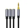 Audio splitter - 3 female to 1 male - 3.5mm jack - iPhone / Samsung / MP3 player