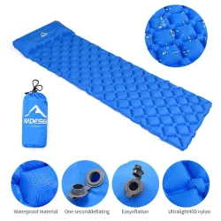 Outdoor camping inflatable sleeping mattress -added cushion pillow- super light