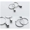 Round earrings with water drops - 925 sterling silverEarrings