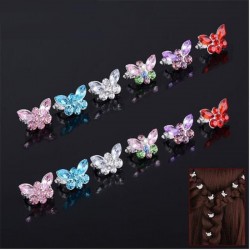 Crystal butterflies - bridal hair clip - 10 piecesHair clips