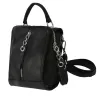 Leather backpack - shoulder bag - with multi straps