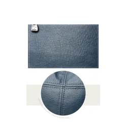 Leather shoulder bag - with multi zippers / hand strap