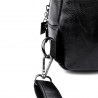 Fashionable leather backpack - with a metal front buckleBackpacks