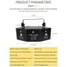 Lampe disco 9 faisceaux - RGB - DMX - LED - projecteur de lumière - laser - télécommande - pour disco / bars