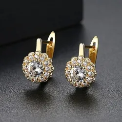 Flower shaped - stud earrings