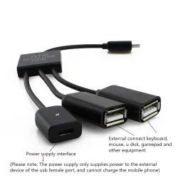 4-3 in 1 cable adapter / splitter - micro USB / OTG / HUB - smartphones