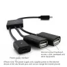 4-3 in 1 cable adapter / splitter - micro USB / OTG / HUB - smartphones