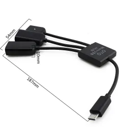 4-3 in 1 cable adapter / splitter - micro USB / OTG / HUB - smartphones