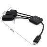 4-3 in 1 cable adapter / splitter - micro USB / OTG / HUB - smartphones