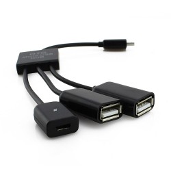 4-3 in 1 cable adapter / splitter - micro USB / OTG / HUB - smartphones