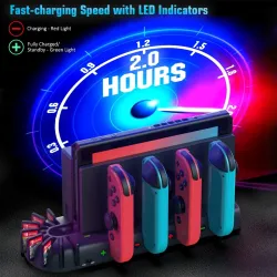 Nintendo Switch charging dock - with 8 game slots